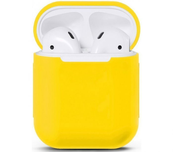 Чохол для Airpods Silicon Case Yellow