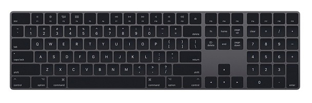 Клавиатура Apple Magic Keyboard with Numeric Keypad Space Gray (MRMH2) 