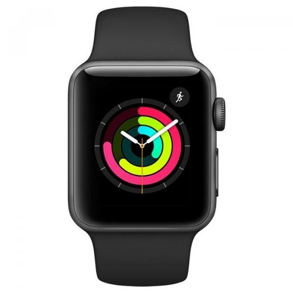 Apple Watch Series 3 GPS 42mm Space Gray with Black Sport Band (MTF32) 
