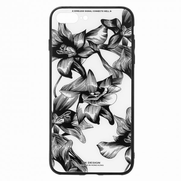 

Чехол WK Design Glass LL03 для iPhone 7/8 White-Black Flowers