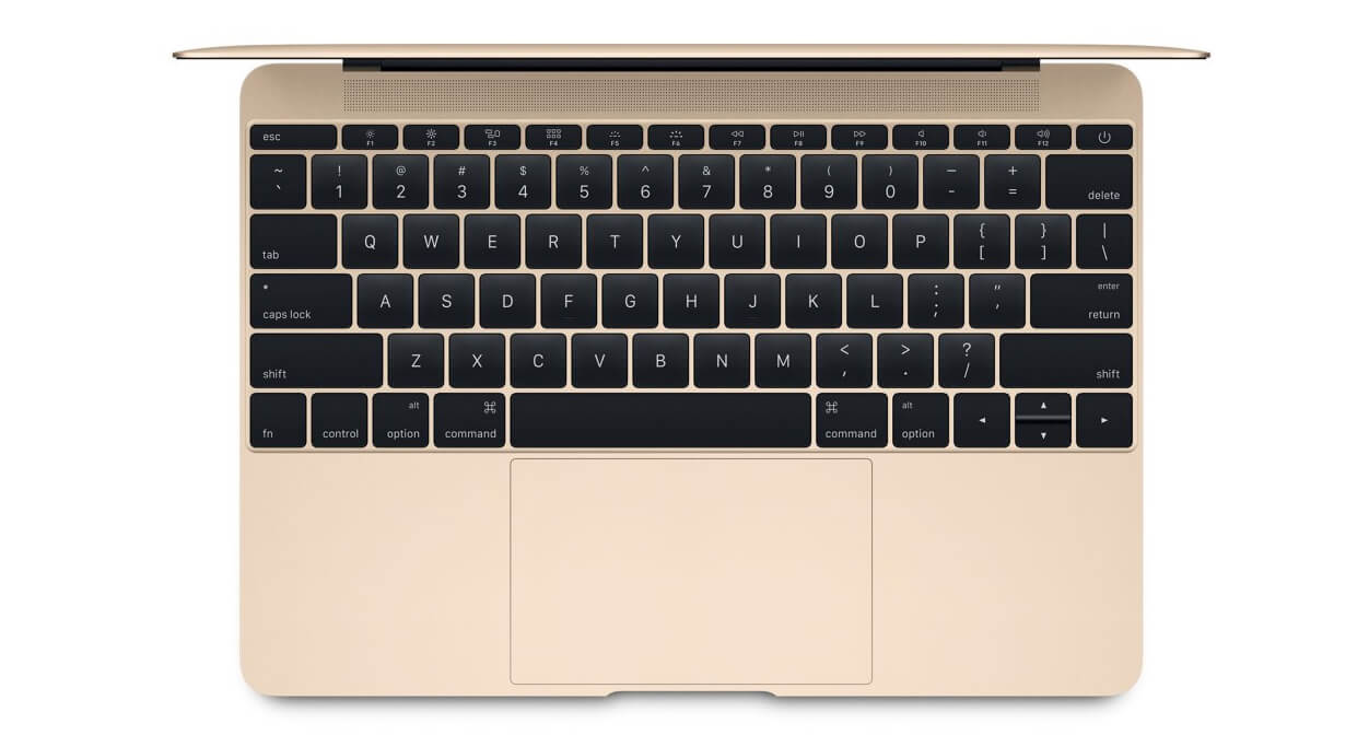 Клавиатура-бабочка на MacBook 12 2017 gold
