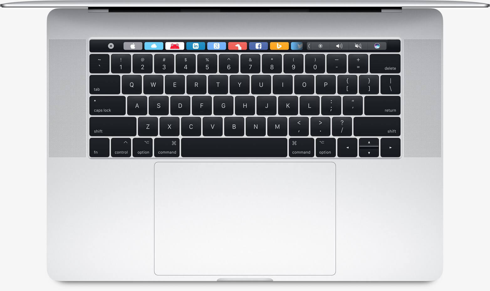 Клавиатура и тачбар на MacBook Pro 15