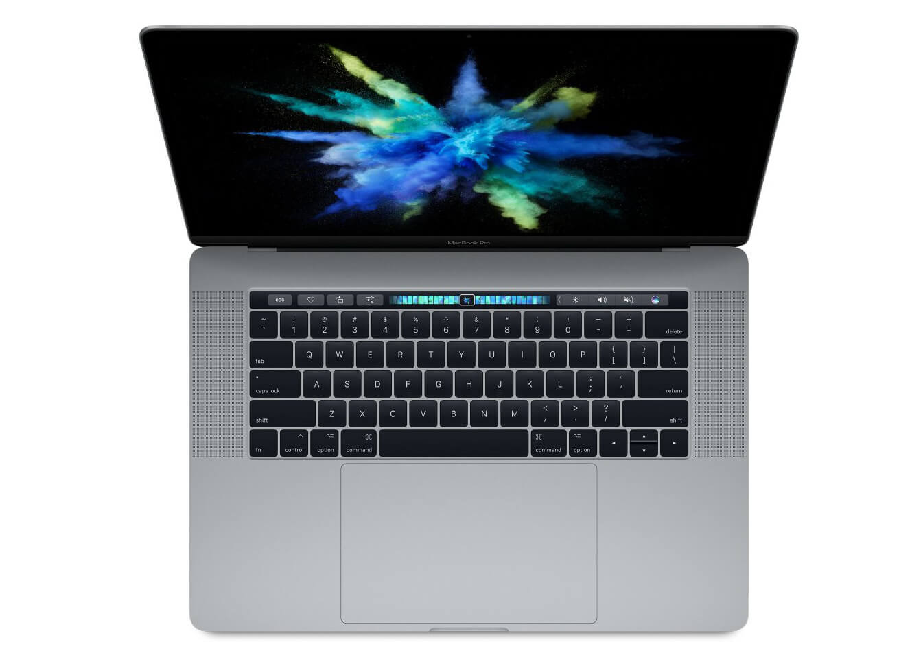 Открытый MacBook Pro 15" Touch Bar Space Gray (MPTT2)