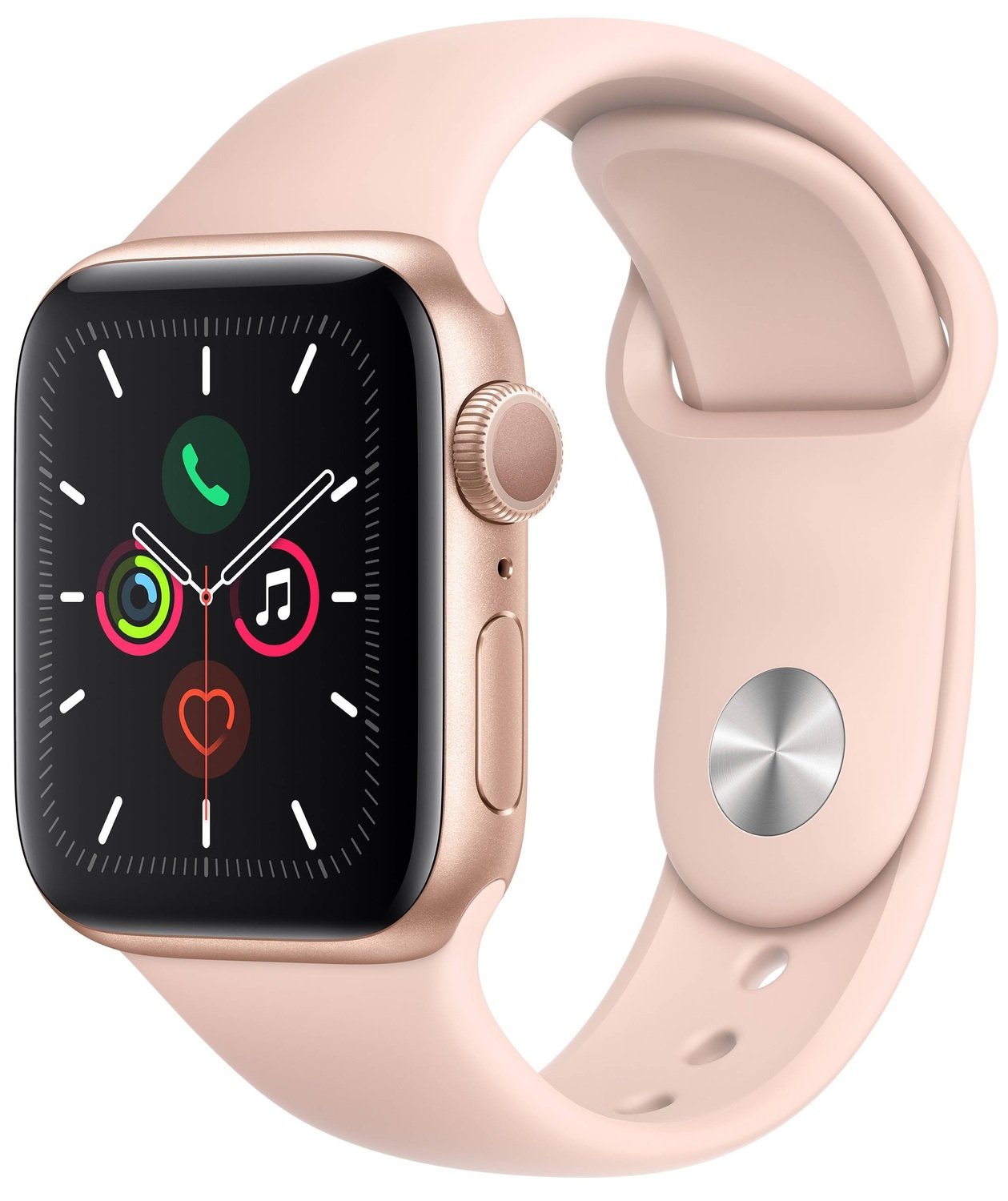 

Apple Watch Series 5 GPS 40mm Gold Alum. w. Pink Sand Sport b. Gold Alum. (MWV72) б/у