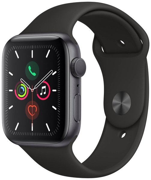 

Apple Watch Series 5 (GPS Cellular) 44mm SG Aluminum Case Black Sport Band (MWW12, MWWE2)