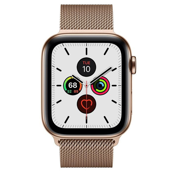 Apple Watch Series 5 GPS + Cellular 44mm Gold Stainless Steel Case Gold Milanese Loop (MWW62, MWWJ2)