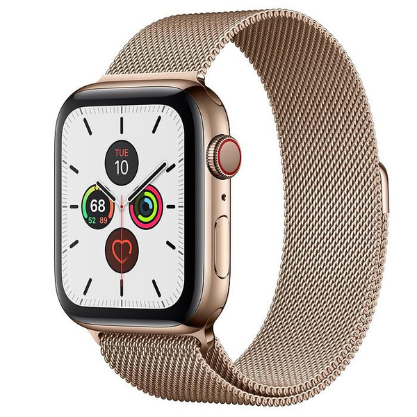 Apple Watch Series 5 GPS + Cellular 44mm Gold Stainless Steel Case Gold Milanese Loop (MWW62, MWWJ2)