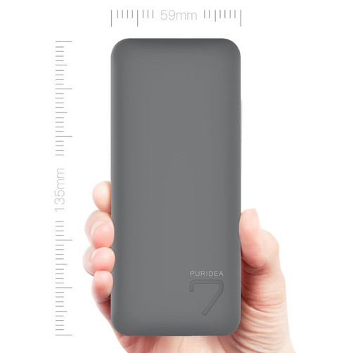 Внешний аккумулятор PURIDEA S5 7000mAh Li-Pol Rubber Grey & White