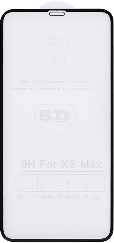 Защитное стекло 5D для iPhone XS/11Pro Max Black б/к