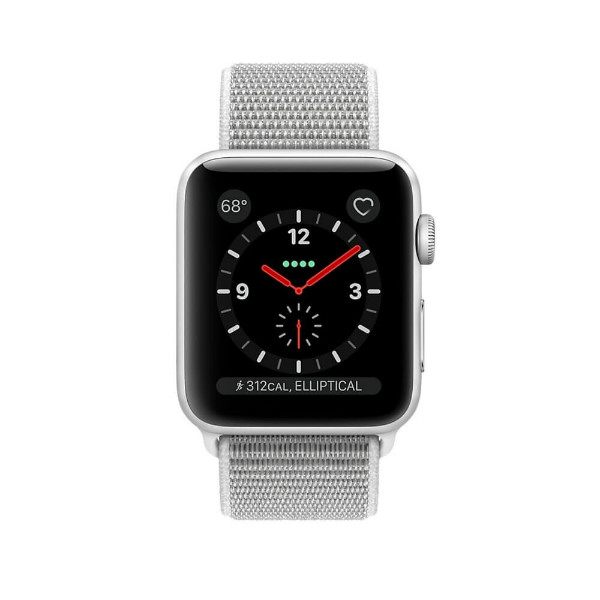 Apple Watch Series 3 GPS + LTE 38mm Silver Aluminum w. Seashell Sport L. (MQJR2)