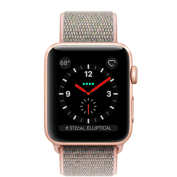 Apple Watch Series 3 GPS + Cellular 38mm Gold Aluminum Case with Pink Sand Sport Loop (MQJU2) б/у