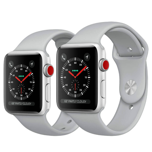 Apple Watch Series 3 GPS + Cellular 38mm Silver Aluminum w. Fog Sport B. (MQJN2) 