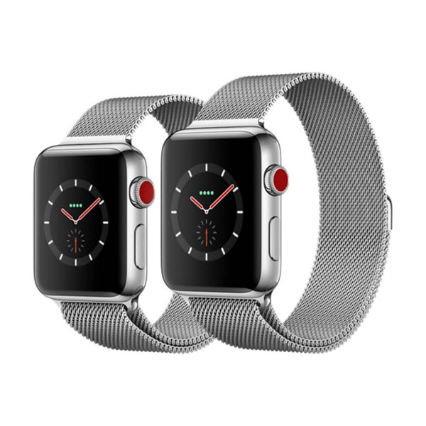 Apple Watch Series 3 GPS + Cellular 42mm Stainless Steel Case with Milanese Loop (MR1J2)