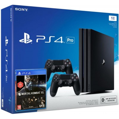 Sony Playstation 4 Pro 1000gb + Игра MK XL + Доп Джойстик V2 (Гарантия 18 месяцев)