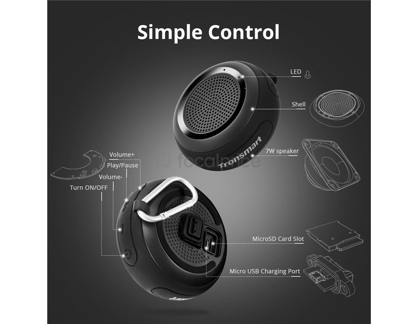 Акустическая система Tronsmart Element Splash Bluetooth Speaker - Black