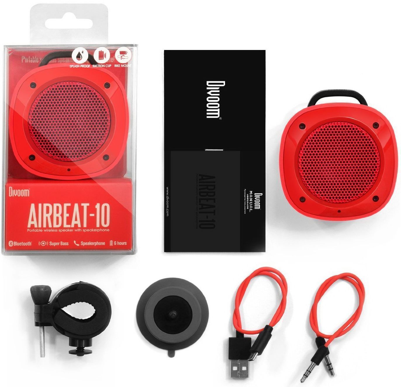 Акустическая система Divoom Airbeat-10 Red