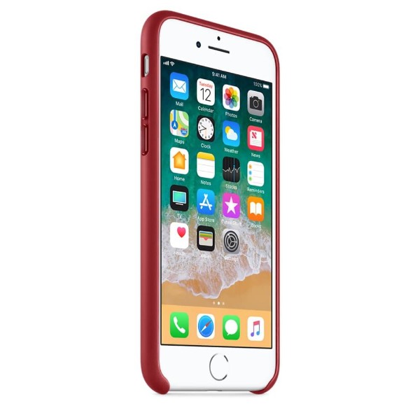 Оригинальный чехол Apple Leather Case для iPhone 8/7 (PRODUCT) Red (MQHA2)
