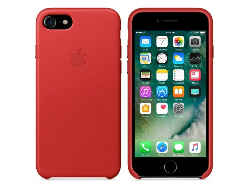 Чохол Leather Case Red для iPhone 7