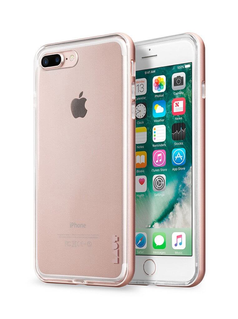 Чохол LAUT EXO-FRAME Aluminium bampers Rose Gold для iPhone 7 Plus (LAUT_IP7P_EX_RG)