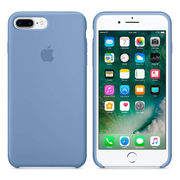 Оригинальный чехол Apple Silicone Case для iPhone 8 Plus/7 Plus Azure (MQ0M2)
