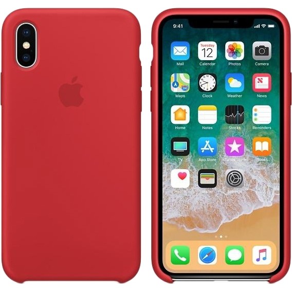 Оригинальный чехол Apple Siliсone Case для iPhone X (PRODUCT) RED (MQT52)