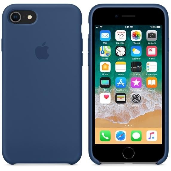 Чохол Apple Silicone Case для iPhone 8/7 Blue Cobalt (MQGN2)