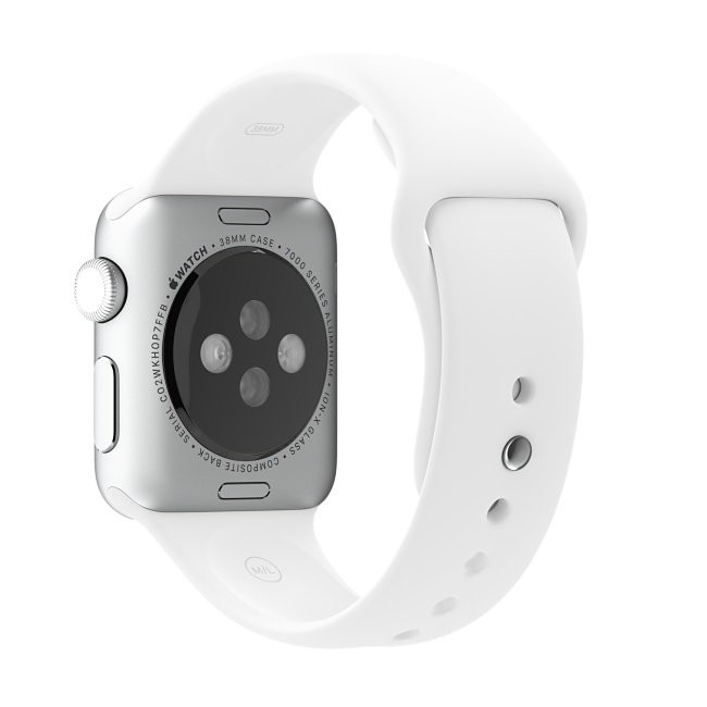 Apple Watch 38mm Stainless Steel with White Sport Band (MJ302) CPO