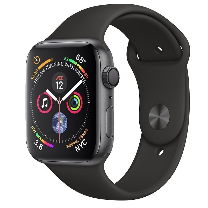 Apple Watch Series 4 GPS 44mm Space Gray Aluminum Case with Black Sport Band (MU6D2) б/у