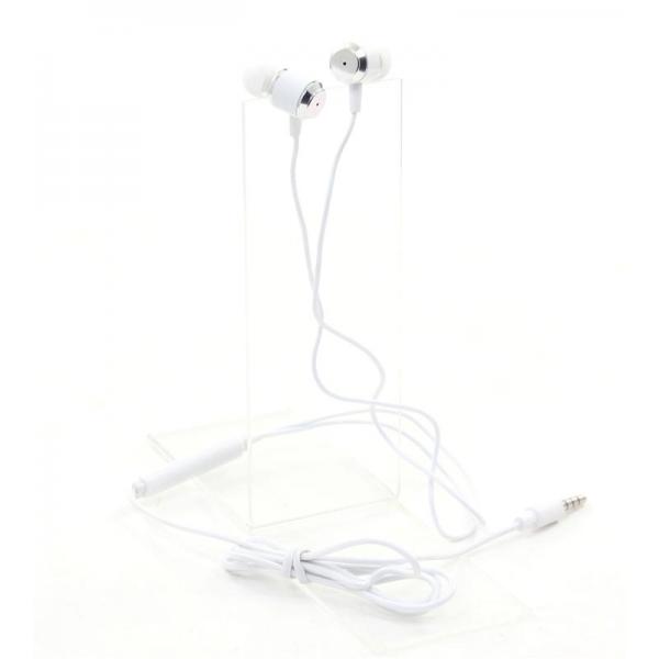 Гарнитура PrologiX ME-A500-W White, Mini jack (3.5 мм) 4pin, вакуумные, микрофон на проводе, кабель 