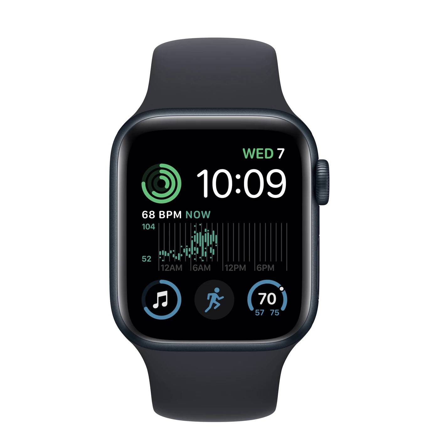 Apple Watch SE 2 GPS 44mm Midnight Aluminum Case with Midnight Sport Band (MNK03) б/у