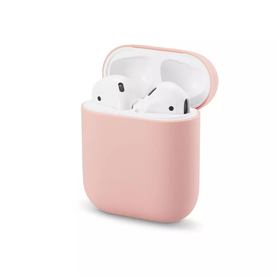 Чехол для AirPods Silicone case Full /light pink/