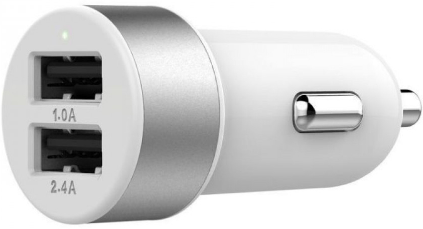  Автомобильное з/у Lab.C Dual USB Car Charger A.L (3.4 A) White Silver