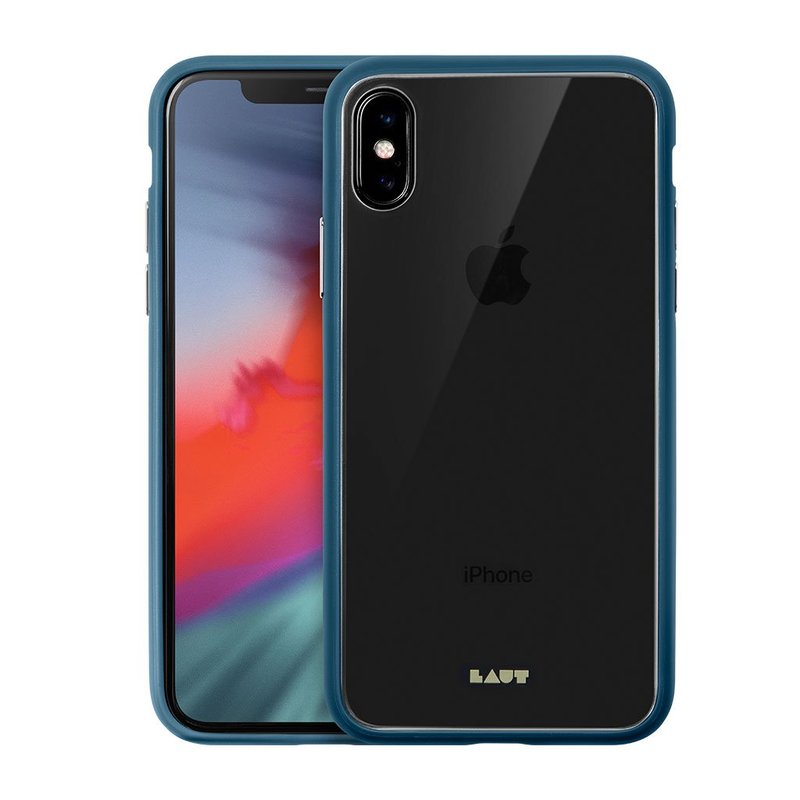 

Чехол LAUT ACCENTS TEMPERED GLASS для iPhone X/XS Blue (LAUT_iP18-S_AC_BL)