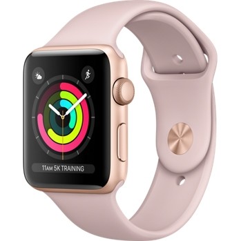 

Apple Watch Series 3 42mm Gold Aluminum Case with Pink Sport Band (MQL22) б/у