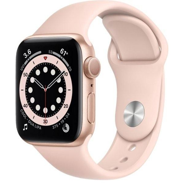 Apple Watch 6 44mm GPS Gold Aluminum Case w. Pink Sand Sport Band (M00E3) б/у