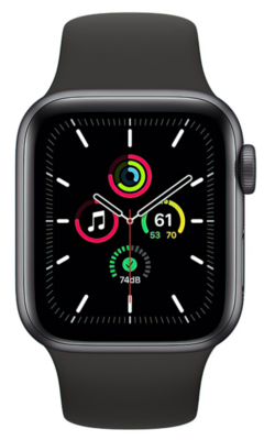 Apple Watch SE GPS + Cellular 40mm Space Gray Aluminum Case with Charcoal Sport L. (MYEE2)