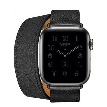 Apple Watch Hermes Series 6 40mm Space Black Stainless with Double Tour Black (MG3Q3)