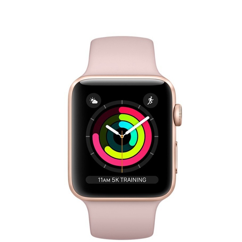 Apple Watch Series 3 GPS 38mm Gold Aluminum w. Pink Sand Sport B. - Gold (MQKW2) б/у