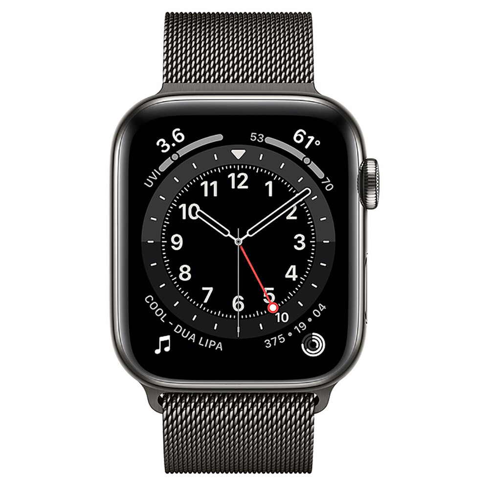 Apple Watch 6 44mm 4G Graphite Stainless Steel Case with Graphite Milanese Loop (M09J3/M07R3)