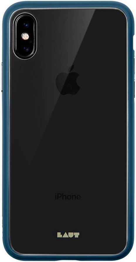 Чохол LAUT ACCENTS TEMPERED GLASS для iPhone X/XS Blue (LAUT_iP18-S_AC_BL)