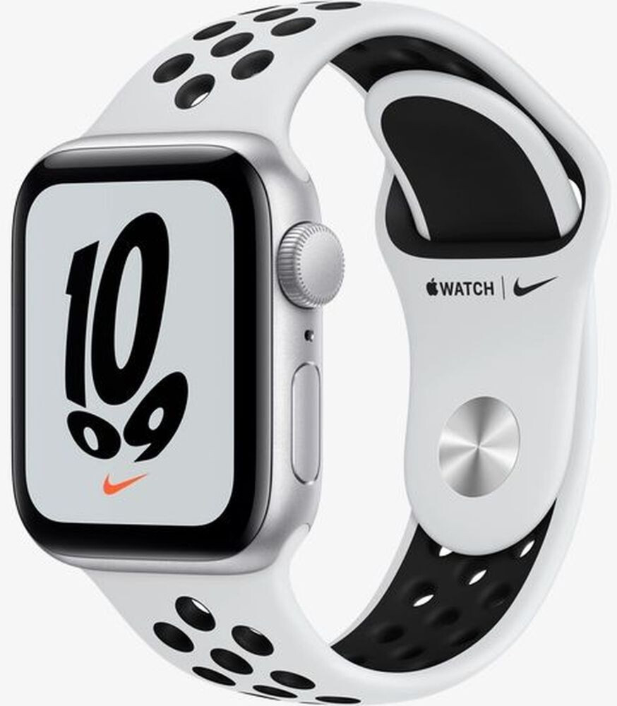 

Apple Watch Nike SE GPS 44mm Silver Aluminium Case with Pure Platinum/Black Nike Sport Band (MKQ73) UA