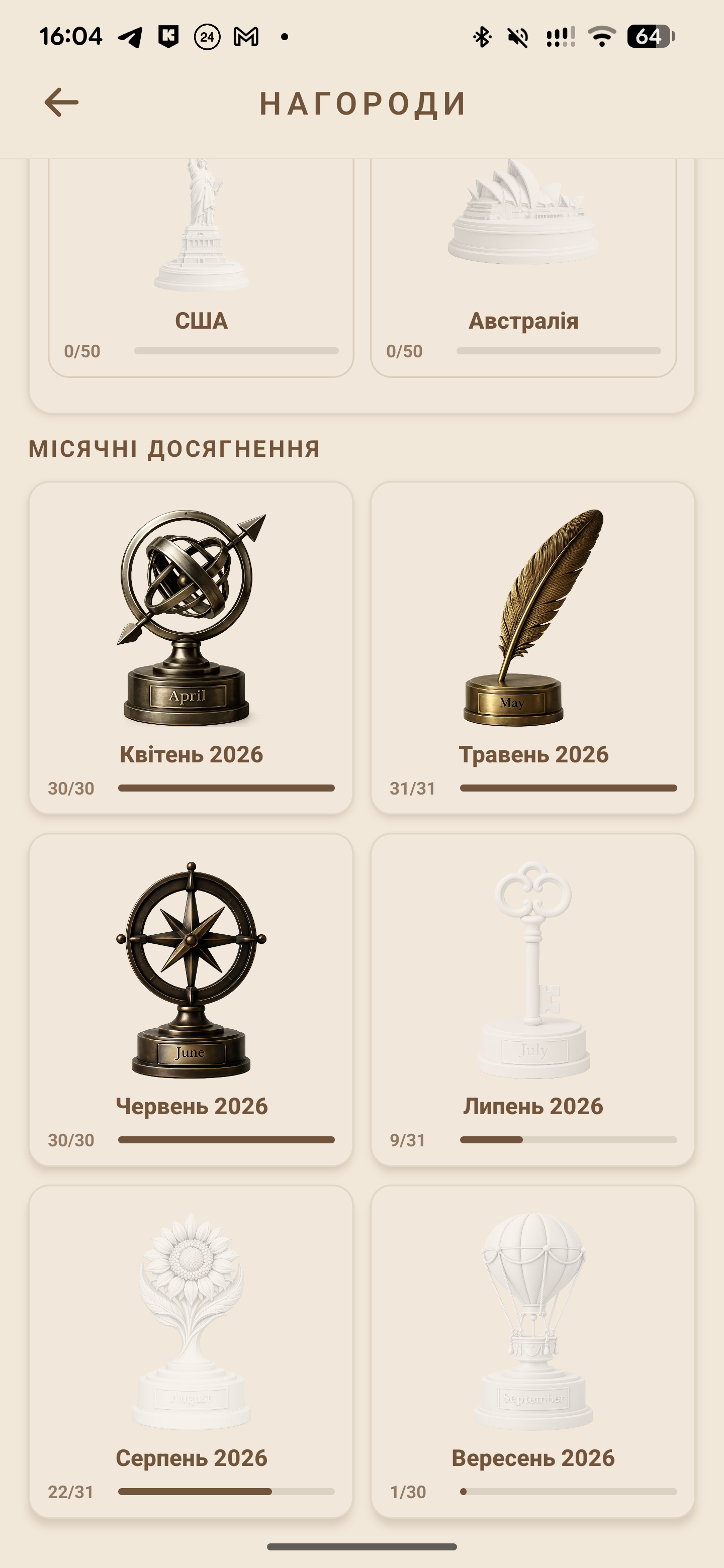 Колекція трофеїв